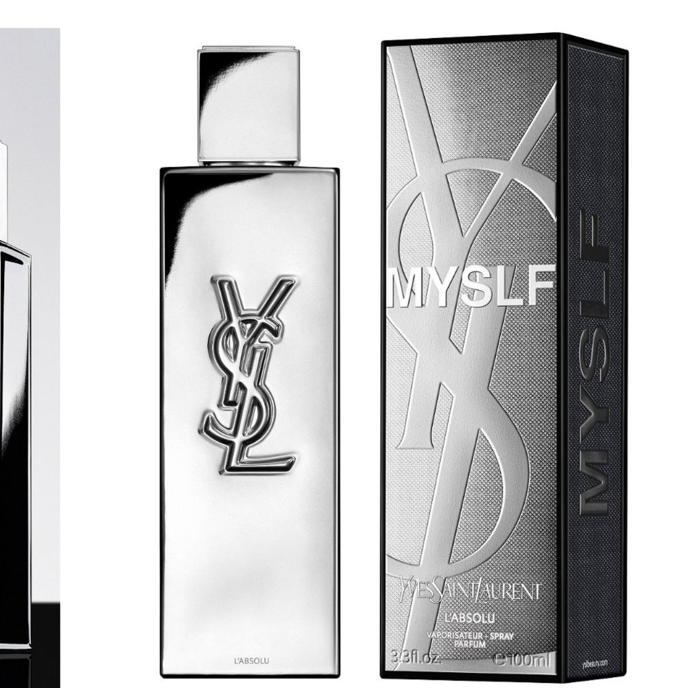 🍉 YSL MYSLF ABSOLUTE Black Toiletry Bag with Silver MYSLF Logo - Picture 16 of 16